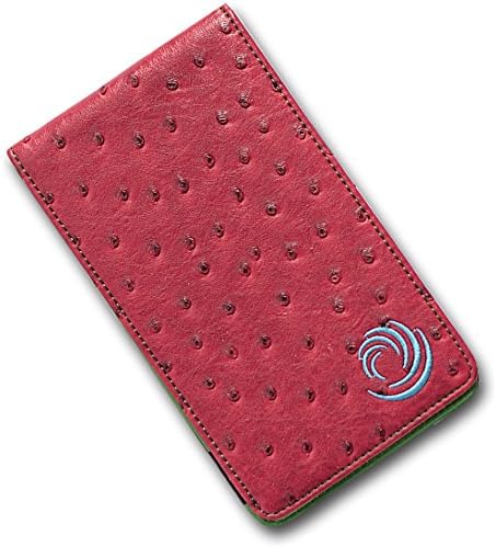 TickTockGolf - Golf Scorecard Holder with Pencil Holder, Perfect Golf Gift Accessory. Luxury, leather effect (Red)