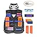 Produktbild Taktische Weste für Kinder, Bespick Kinder Tactical Vest Jacket Kit für Nerf Gun N-Strike Elite Series mit 40 Nachfüllpfeilen, 1 Stück 12-Dart Quick Reload Clips, Stück 8-Dart Handgelenk Band, Schal Maske und schützende Goole, perfektes Geschenk für Kinder