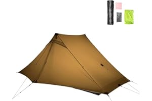 MOXIHIKE 3FULGEAR Lanshan 2 Pro Tente de Camping ultralégère pour 2 Personnes, Tente Professionnelle 3/4 Saisons sans tiges en Nylon argenté 20D pour Le Camping, la randonnée
