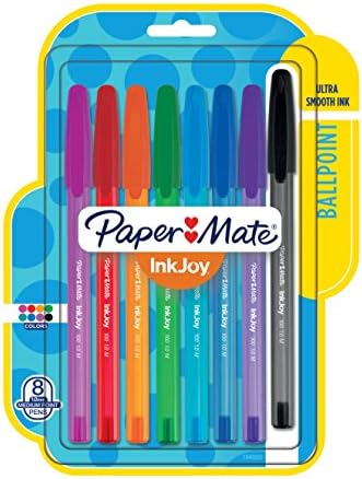 Paper Mate InkJoy 100ST Ballpoint Pens, Medium Point, Assorted Ink, 8 Pack (1945932)