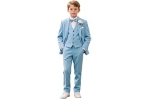 Leader of the Beauty Trajes formales de 3 piezas para niños de 3 piezas para boda, graduación, ropa de vestir de 3 a 16 años