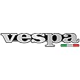 labelbike - 3D Resin Sticker Vespa Writing Italian Flag Compatible with Piaggio - Chrome Gray Color