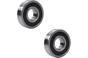 Othmro Lot de 2 Roulements à Billes à Double, 12 x 30 x 8 mm, Roulements à Billes en Chrome Acier avec Double Blindage, Roulement à Billes à Gorge Profonde 16101-2RS, pour Machines de Jardin