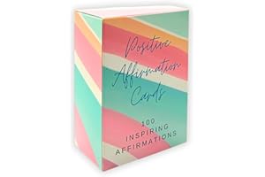 SECOND AVE GIFT COMPANY Second Ave 100 Positive Affirmation Cards Inspiring Motivational Quotes Mindfulness Christmas Xmas Stocking Filler Secret Santa Present