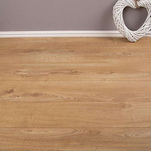 Brooklyn Trading 24.42m2 - Heavy Domestic and Moderate Commercial Kitchen and Hallway Laminate Flooring - Sherwood Oak 8mm (Pack of 11)