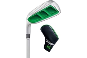 MAZEL Herren Golf Chipper Club, Wedge 35,45,55,60 Grad, Rechtshänder, 35 Zoll (Links, Stainless-Steel(Green Head), Regulär, 55)