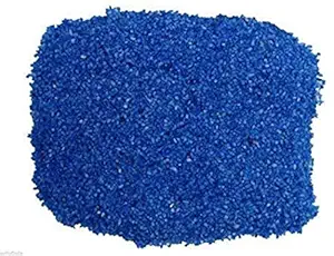 OhhSome 500Gm Ocean Blue Fine Sand Natural Pebbles Super Small Shiny Smooth Stones Marble for Home Fish Tanks Garden Aquarium & D?cor [500Gm]
