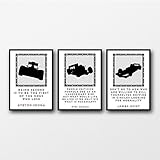 Juego de 3 carreras de cita impresiones Unframed Prints
