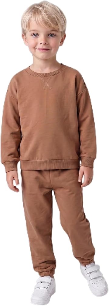 DeFacto 2'li Uzun Kollu Sweatshirt Elastik Belli Eşofman Altlı Haki Takım Erkek Bebek H5617A526AU