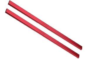 ARMYJY Rail de guidage coulissant en aluminium à onglets en T, 100-450 mm Système de barre de guidage pour scie de table, défonceuse, presse à percer, outil de travail du bois sur établi 2 pièces (450