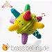 Babynow Teether Ball [2 Pack] Toy Rattle with Proprietary 3D Design - Secret Music Bell Inside Soft BPA Free Silicone - Beautiful Bright Colours