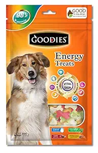 Goodies Dog Energy Treats, Made of Vegetable Protein, 98% Digestible, Healthy Snack & Training Treat, Best for Dog with Meat Allergy, Cutbone Mix Flavors 500gm (2 X 500g)