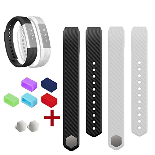 Fitbit Alta Armband, Allezola Sport Fitness Ersatzschweißband Ersatzarmband mit den kostlosen anpassenden Verschluss und verschiedene Farben für Fitbit Alta (ohne Tracker) Small, Large