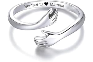 NONNA PROFESSIONISTA Anello Donna A mia Mamma in Argento Sterling 925 - Regalo Compleanno Natale per Mamme, Nonne - Anello Regolabile - Cofanetto incluso