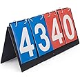 Funito 4 Digital Portable Table Top Scoreboard, Easy Flip Score Keeper for Basketball Football Tennis Baseball Soccer Ping Pong Volleyball