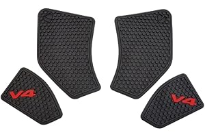 ‎TOTMOX TOTMOX Motorrad-Knieschoner für Kraftstofftank, rutschfest, passend für Ducati Panigale V4 2018–2021, Schwarz