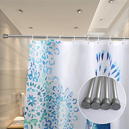 Bon Enjoy® Teleskop-Duschvorhangstange Spannstange, 55-90CM, Ø 2,2 cm, Edelstahl, Silber - 7