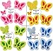 Produktbild Unbekannt 4 TLG. Set _ 3-D Figuren - Saugnapf / Wandsticker mit Noppen -  Schmetterlinge - GELB  - incl. Name - wasserfest - Sauger & Anti Rutsch Pad - für Fliesen, B..