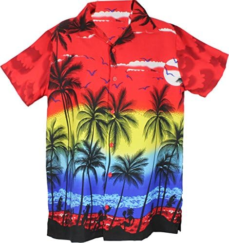 Hawaiian Shirts Party Fancy Dress Beach Palm Tree Shirt Stag Party Small to XXL Small, Medium Large