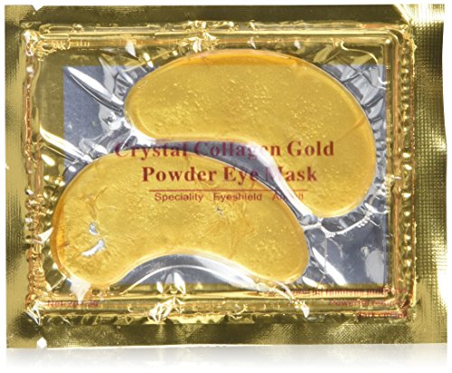 1 x Pack New Crystal 24K Gold Powder Gel Collagen Eye Mask Masks Sheet Patch, Anti Ageing Aging, Remove Bags, Dark Circles & Puffiness, Skincare, Anti Wrinkle, Moisturising, Moisture, Hydrating, Uplifting, Whitening, Remove Blemishes & Blackheads Product. Firmer, Smoother, Tone, Regeneration Of Skin. Suitable For Home Use Hot or Cold.