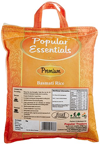 Popular Essentials Premium Basmati Rice, 5kg RS.488 (15.00% Off) - Amazon Popular Essentials Premium Basmati Rice, 5kg RS.488 (15.00% Off) - Amazon