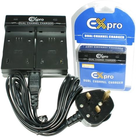 Ex-Pro® Casio BC-30L NP-40 NP40 - Dual (Twin) Battery Fast Charge Digital Camera Charger for Casio Exilim EX-FC100, EX-FC150, EX-P505, EX-P600, EX-P700, EX-Z30, EX-Z40, EX-Z50, EX-Z55, EX-Z57, EX-Z100, EX-Z200, EX-Z300, EX-Z400, EX-Z450, EX-Z500, EX-Z600, EX-Z650, EX-Z700, EX-Z750, EX-Z850 Zoom, EXZ850, EX-Z1000, EX-Z1050, EX-Z1080, EX-Z1200