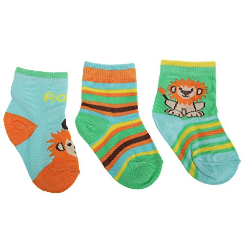 Baby Boys Lion Design Cotton Rich Socks (Pack Of 3) (UK Shoe 0-2.5 , Euro 15-18 (Age: 6-12 month)) (Lion Design Pack)