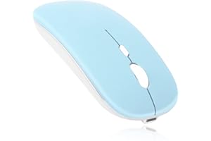 URBANX 2.4GHz & Bluetooth Mouse, Rechargeable Wireless Mouse for Samsung Galaxy Tab S6 Lite Bluetooth Wireless Mouse for Laptop/PC/Mac/iPad pro/Computer/Tablet/Android Sky Blue