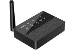 AIWORTH Bluetooth Transmitter Receiver 5.3 HiFi Adapter - Long Range Bluetooth Receiver with Volume Control - APTX Low Latency HD Bluetooth Audio Adapter for Home Stereo TV Headphones Phone