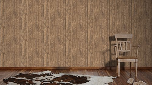 A.S. Création Vliestapete Best of Wood and Stone Tapete in Holz Optik fotorealistische Holztapete 10,05 m x 0,53 m braun Made in Germany 708823 7088-23 - 4