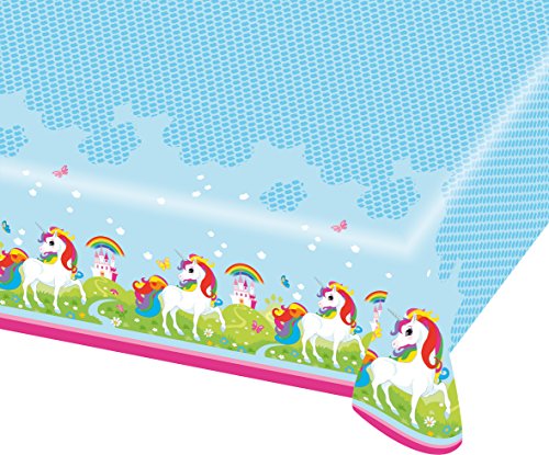 37-teiliges Party-Set Einhorn (Amscan) – Unicorn – Teller Becher Servietten Tischdecke für 8 Kinder - 5