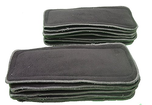 Set of 4 Bamboo and Microfibre Inserts – 5 Layers Washable Nappies