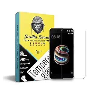 Gorilla guard's PRO++ series tempered glass for Xiaomi Redmi Mi A1 with HD+ ultra clear edge to edge 9H hardness, UV protect & anti-smudge technology TEMPERED glass phone protector (04-RedMi-MIA1-p++)