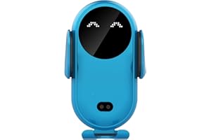 MPLEHDA Samochodowy uchwyt na telefon komórkowy z funkcją ładowania, bezprzewodowa ładowarka samochodowa, indukcyjna stacja ładująca, podwójna cewka, obrotowa o 360°, uchwyt na telefon komórkowy do wentylacji