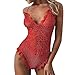 Produktbild Pyjama Yazidan Mode Frau Sexy Spitzenkante Unterwäsche Rückenfrei Overall Elegant Body Mieder Transluzent Nachthemd Aushöhlen Nachtwäsche Ungefüttert Nighties Babydoll Schlaf-Kleid(rot,S)