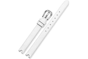 ELEGANTYL 8mm 10mm 12mm or argent boucle ardillon + noir/blanc/rouge bracelet de montre en cuir véritable pour femmes accessoires de montre