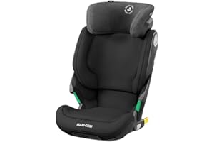Maxi-Cosi Kore i-Size High Back Booster Seat, 3.5 - 12 years, 100 - 150 cm, ISOFIX Car Seat, Adjustable Height/Width, Side Protection System Plus, Quick & Easy Buckle Up, Authentic Black