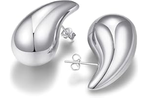 ASHYLE Handmade Ohrringe Gold Hängend, Goldene Ohrringe Damen, Tropfen Vergoldete Earrings for Women, Modeschmuck Chunky Hoop Earring Dupes für mädchen, Hypoallergen Geschenke für Frauen