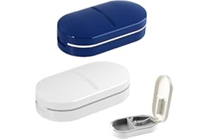 ZHENZHENLO Taglia Pillole,Piccolo Tagliapillole,Morsa a V Dividi Pastiglie per Farmaci Piccole Compresse,Taglia in due o Quattro Qualsiasi Pillola,per Spaccare e Portare con te Farmaco Quotidiano