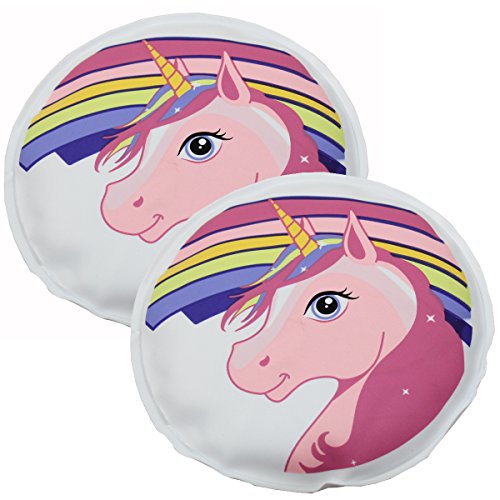 Preisvergleich Produktbild 2er Set Taschenwärmer Einhorn Mädchen Winter kalt Jacke Hand wärmer Wärmekissen