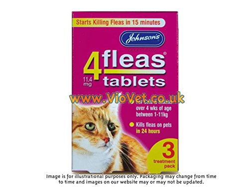4Fleas Tablets for Dogs and Cats - Cat (1-11kg) - Pack Of 3