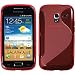 Produktbild PhoneNatic Case für Samsung Galaxy Ace 2 Hülle Silikon rot S-Style Cover Galaxy Ace 2 Tasche + 2 Schutzfolien