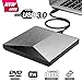 Produktbild Externes DVD Laufwerk, BOSLISA USB 3.0 CD Brenner, 100% Neu Chip Superdrive für Laptops, Unterstützt Windows 10/8/7/XP/Mac OS