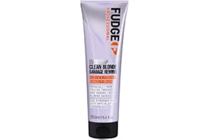 Fudge Professional Everyday Clean Blonde Damage Rewind Conditioner, Daily Purple Toning for Blonde Hair, Bond Repair Technology, 250 ml