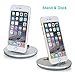 Price comparison product image Daite Lighting Port Charge and Sync Dock Station for iPhone, iPad, iPod & Anti-slip Phone Stand Holder Cradle (Silver)