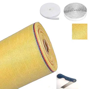Your s Shopekart Mosquito Mesh for Windows 120 GSM Fiber Glass Mesh 1.6 x 2 feet or 16 X 23 Inches (40 CM/60 cm) with Stitched Ivory Colour