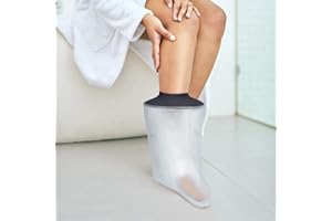PINCOU Protezione Gesso Copertura per Piede e Caviglia Riutilizzabile Fasce Impermeabili per Fasciatura Protettiva Cast Cover Protector Fasciature Coprigesso per Adulto Caviglia Ingessato Bagno