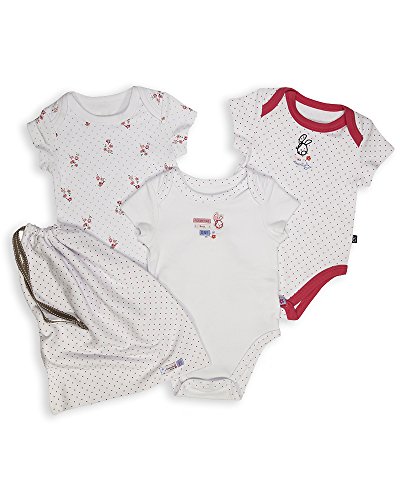 The Essential One - 3 Pack Baby Girl Floral Bodysuits - ESS115