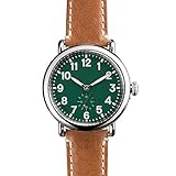 Easy Go Shopping Grünes Zifferblatt Männer Casual Watch Boutique Brown Leather Band Wasserdichte multifunktionale Quarzuhr für Männer