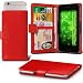 Produktbild Fone-Case (Red) Aldi MEDION LIFE E5005 Hülle Clamp-Art-Mappen Schutz-PU-Leder-Abdeckung